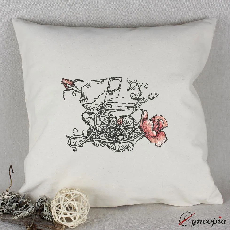 Embroidery Design Stroller Rose romantic 