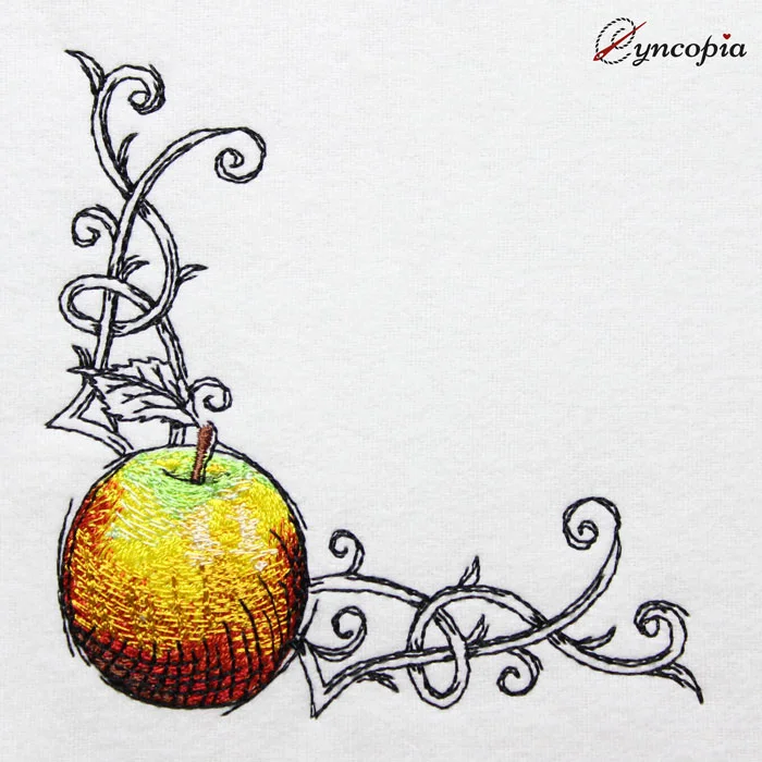 Embroidery Design Apple romantic corner