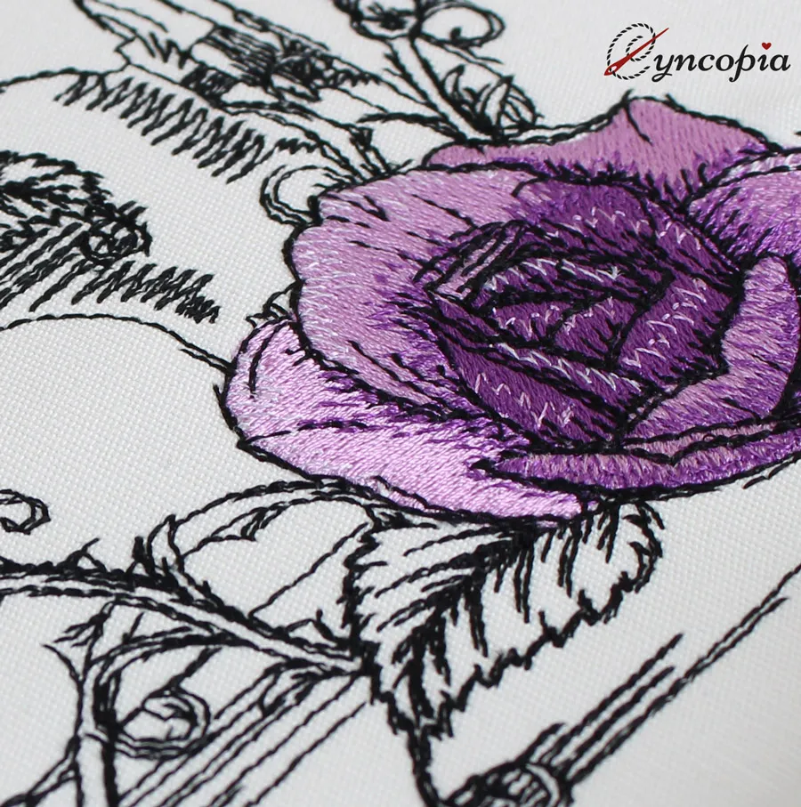 Embroidery Design Sewing Maschine Rose romantic