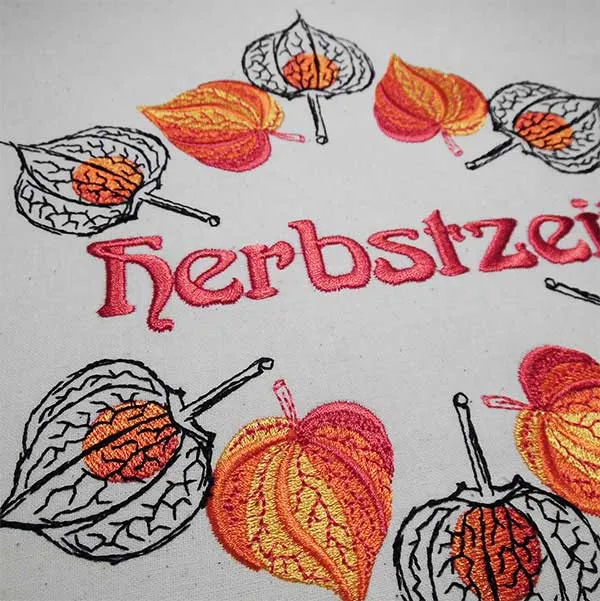 Embroidery Design Physalis Autumn 