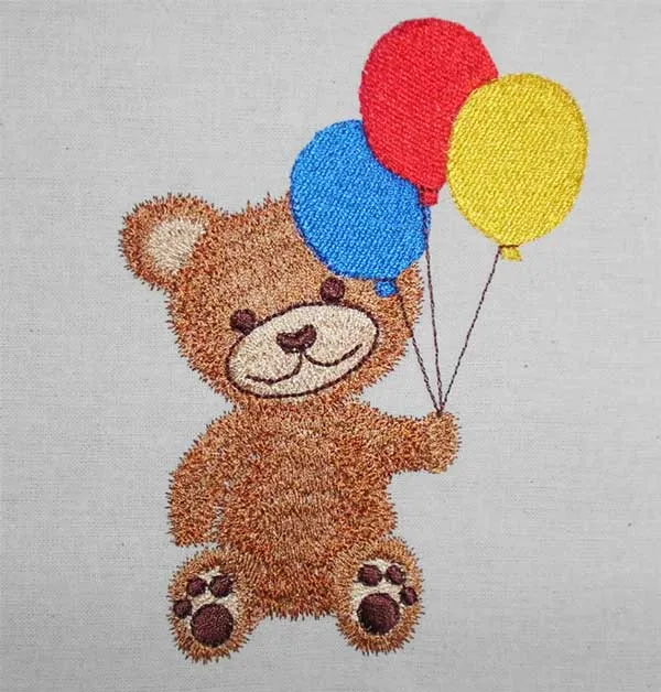 Stickdatei Teddy mit Luftballon