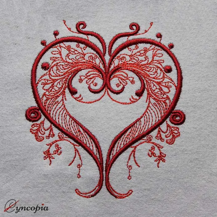 Embroidery Design Heart fantasia Giveaway