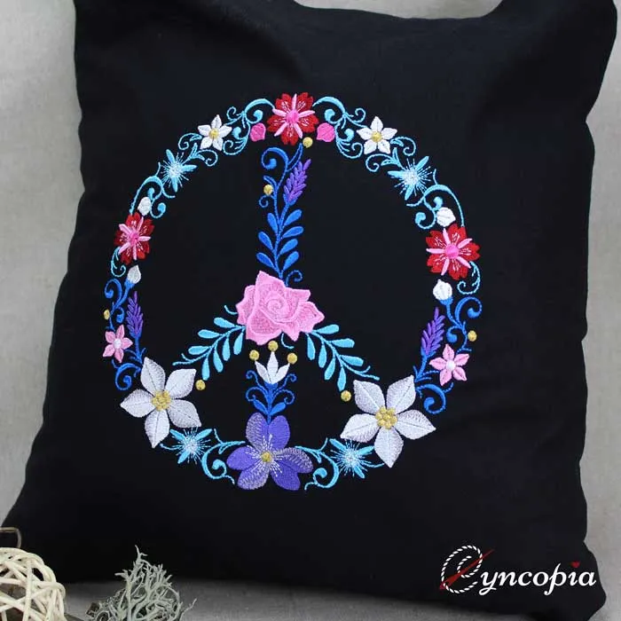 Embroidery Design Flower Ornament Peace