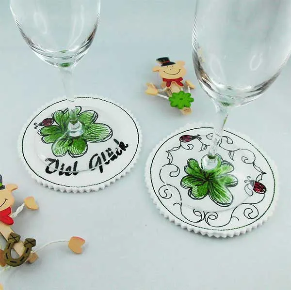 Fichier Broderie Trèfle Coaster ITH