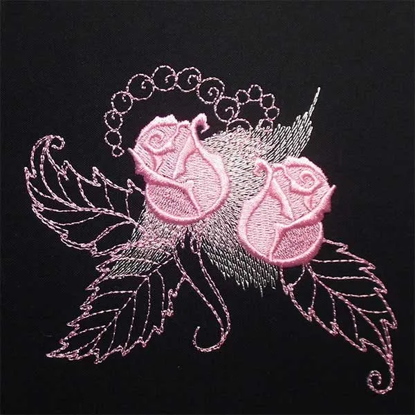Embroidery Design Gorgeous Rose Bud