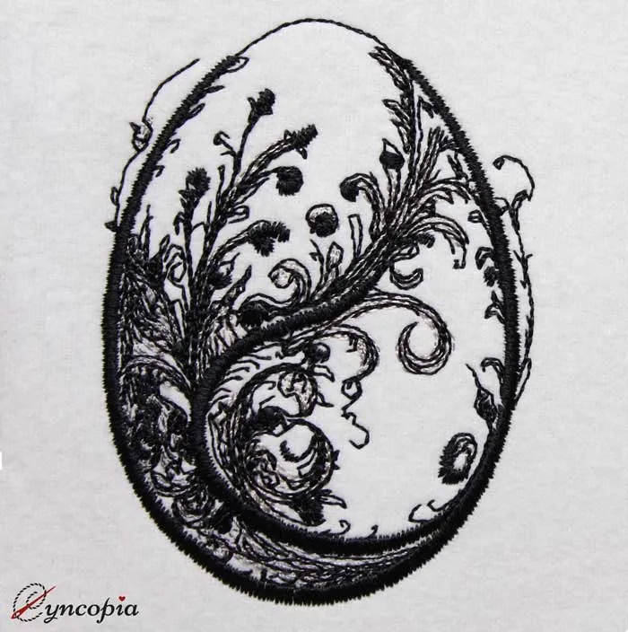 Embroidery Design Easter Egg fantasia