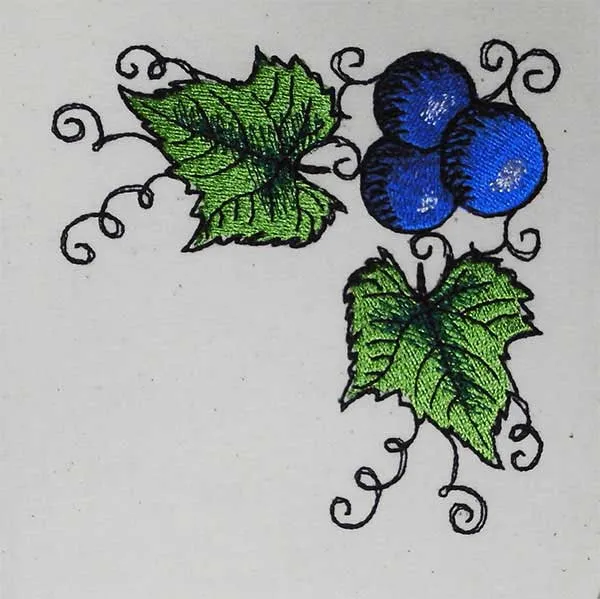 Embroidery Design Grapes Set