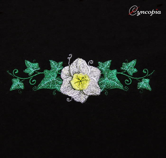 Embroidery Design Daffodil Border classic