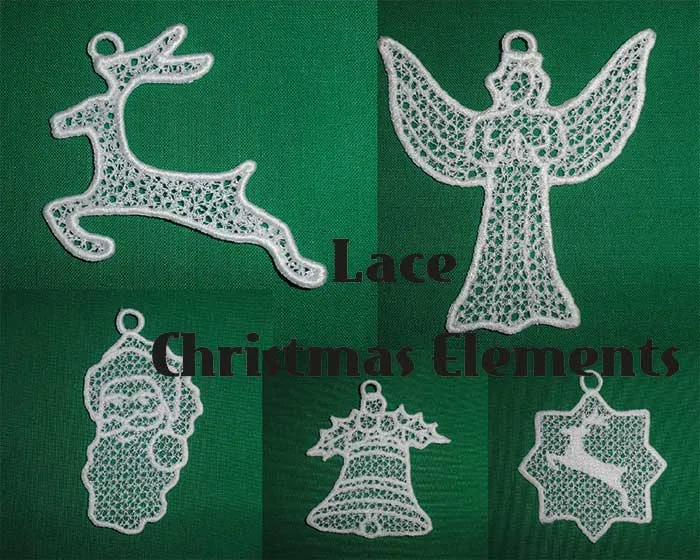 Stickdatei Weihnachts Elemente Lace Set