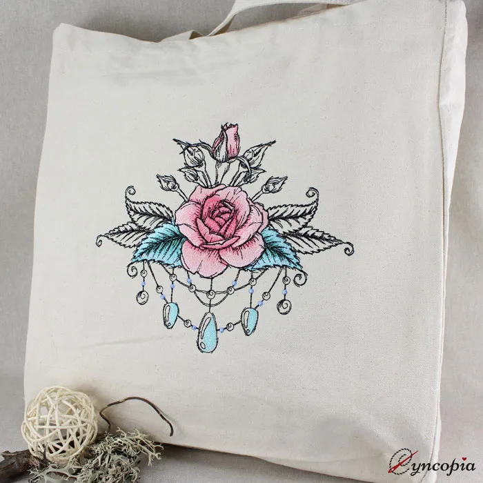 Embroidery Design Rose Romantic No. 10