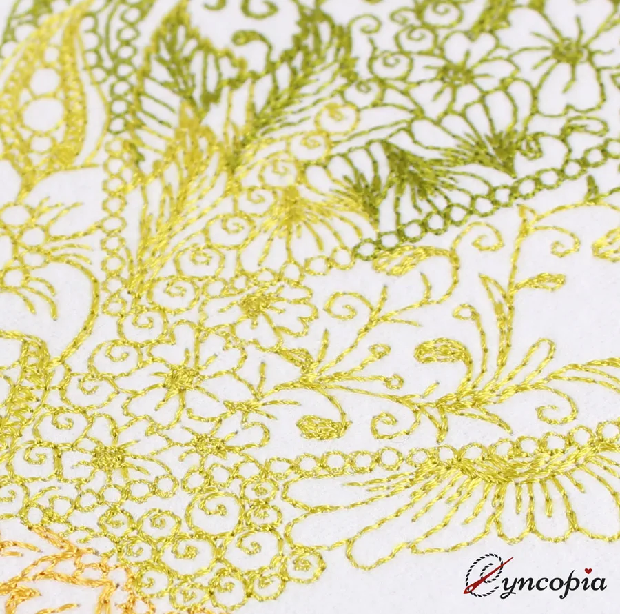 Embroidery Design Oak Leaf Zendoodle