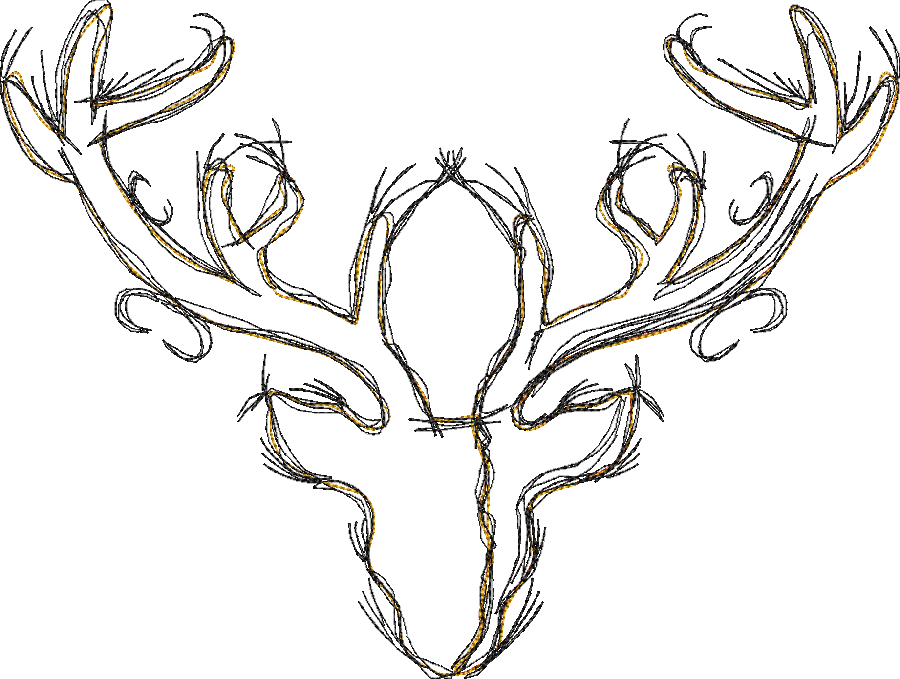 Embroidery Design Deer Doodle